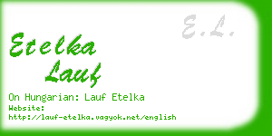 etelka lauf business card